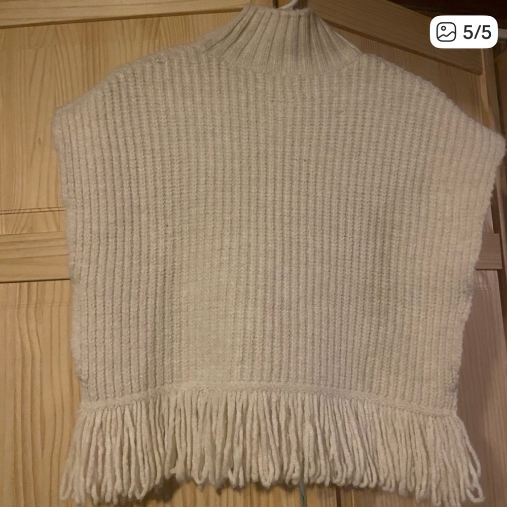 Anthropologie Fringed Sweater Vest - Picture 5 of 7
